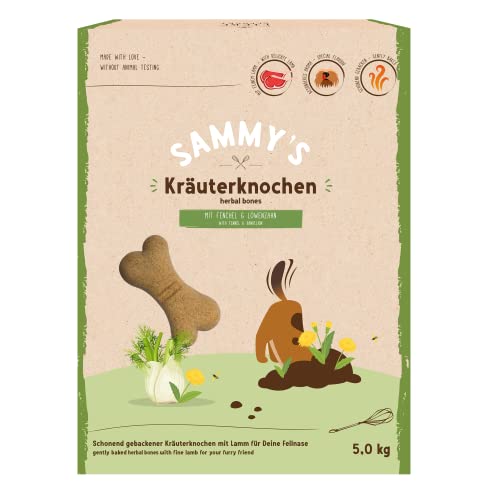 Sammy´s Kräuterknochen | Schonend gebackene Hundesnacks | Kräuterknochen mit feinem Lamm | 5 kg von Sammy's Hundesnacks