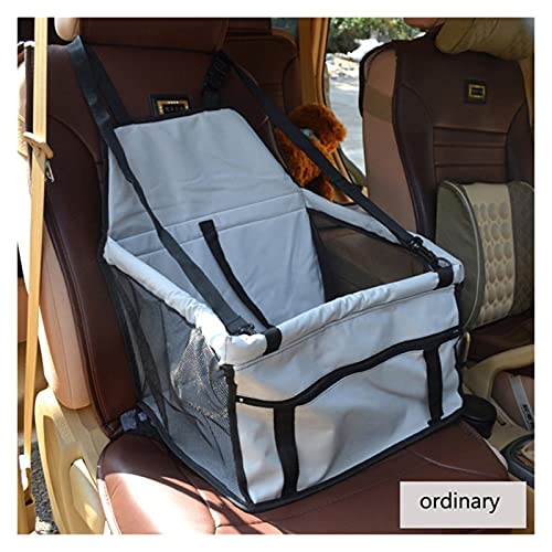 Autositzbezug für Hunde, wasserdicht, Oxford, Haustierträger, Hundeautositzbezug, faltbar, für Hunde, Katzen, Transport, Sicherheitsgurtkissen (Color : Dark Grey, Size : 50x45x24cm) von Samnuerly