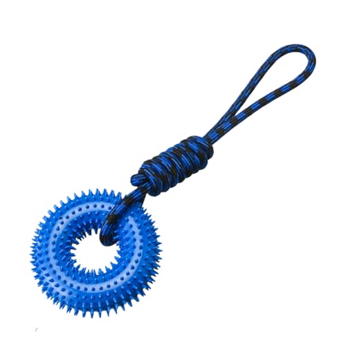 Quietschendes Spielzeug für Hunde | Stachelring-Kautrainer - Interaktives Spielzeug mit Seil für kleine, mittelgroße und große Hunde, mentale Stimulation, Langeweile, Linderung von Langeweile, Outdoor Quietschendes Spielzeug für Hunde | Stachelring-Kautrainer - Interaktives Spielzeug mit Seil für kleine, mittelgroße und große Hunde, mentale Stimulation, Langeweile, Linderung von Langeweile, Outdoor von Samuliy
