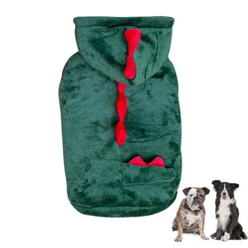 Samuliy Dino Hunde-Kapuzenpullover, Katzen- und Hundekleidung, weiche Dinosaurier-Katzen- und Hunde-Kapuzenpullover, Haustierkleidung, lustiges Kostüm für Hund, Katze von Samuliy