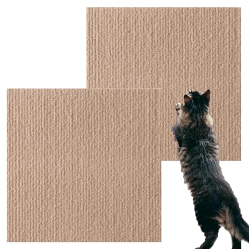 Samuliy Kratzmatte Katzenkratzmatte Klebe Trimmbar Katzenkratzbrett Möbelschutz Wand Boden Katzenkratzer Kratzfest für Boden Wand Sofa von Samuliy