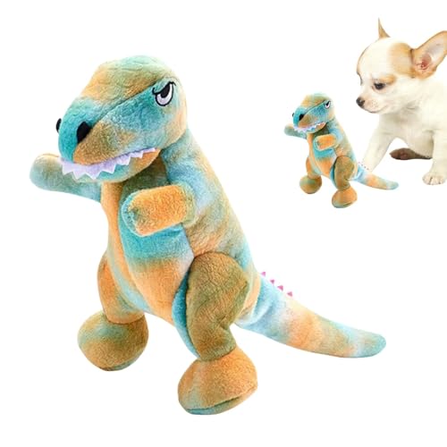 Samuliy Quietschendes Dinosaurier-Hundespielzeug, quietschendes Plüsch-Hundespielzeug | Interaktives Plüsch-Beißspielzeug für Haustiere mit Quietscher - Bissfestes Haustierzubehör, Samuliy Quietschendes Dinosaurier-Hundespielzeug, quietschendes Plüsch-Hundespielzeug | Interaktives Plüsch-Beißspielzeug für Haustiere mit Quietscher - Bissfestes Haustierzubehör, von Samuliy