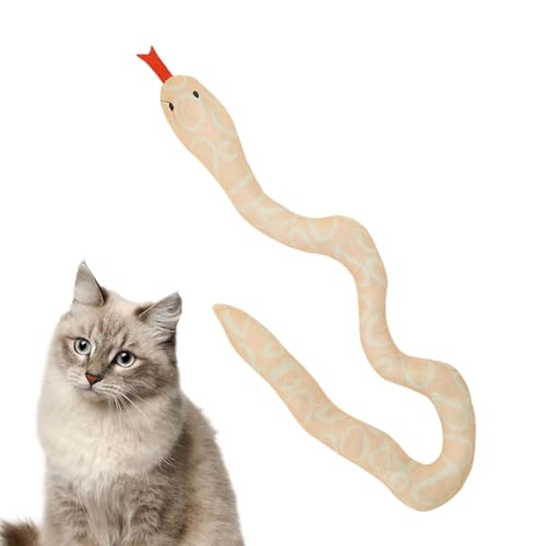 Samuliy Schlangen-Katzenminze-Spielzeug – niedliches Schlangenform-Katzenspielzeug, Katzenzubehör für Indoor-Katzen, reduziert Langeweile, fördert Kätzchenübungen von Samuliy