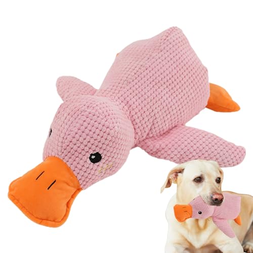 The Mellow Duck Hundespielzeug, quietschendes, interaktives Hundespielzeug, beruhigendes Kissen, Plüschspielzeug mit Quietscher, Hundespielzeug Ente mit Quietscher, Kauspielzeug für Welpen, von Samuliy