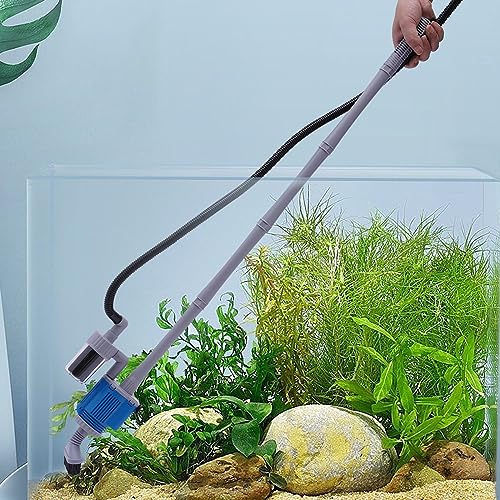 Mulmsauger Aquarium Elektrische Kiesreiniger Set, Aquarium Sauger Automatisch Aquarium Wasserwechsler mit 4 Saugkopf, Wasserpumpe, Selbstfilter, Fish Tank Reiniger von SanBouSi