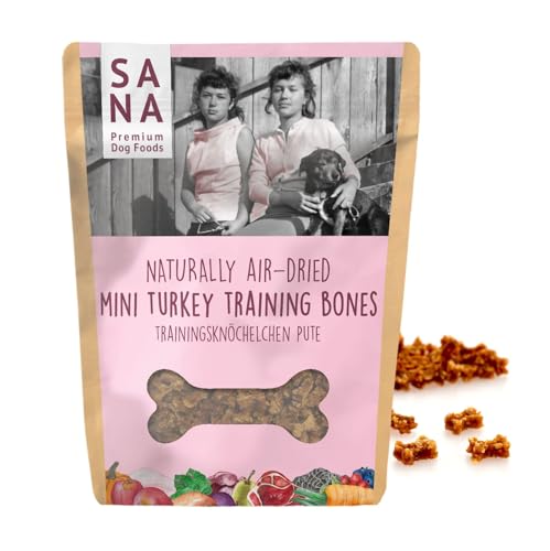 Sana Premium Dog Foods | Trainingsknöchelchen Pute 100g | Zum Training oder als Snack | Leckerli für Hunde mit 95% Pute von Sana Premium Dog Foods
