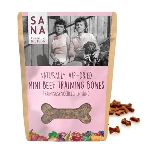 Sana Premium Dog Foods | Trainingsknöchelchen Rind 100g | Zum Training oder als Snack | Leckerli für Hunde mit 95% Rind von Sana Premium Dog Foods