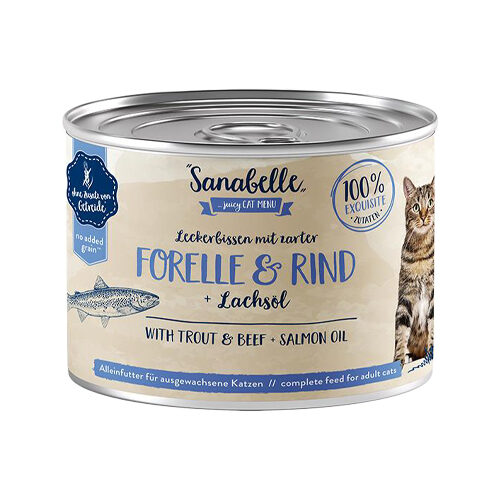 Sanabelle Adult Nassfutter mit Forelle & Rind - 6 x 195 g von Sanabelle