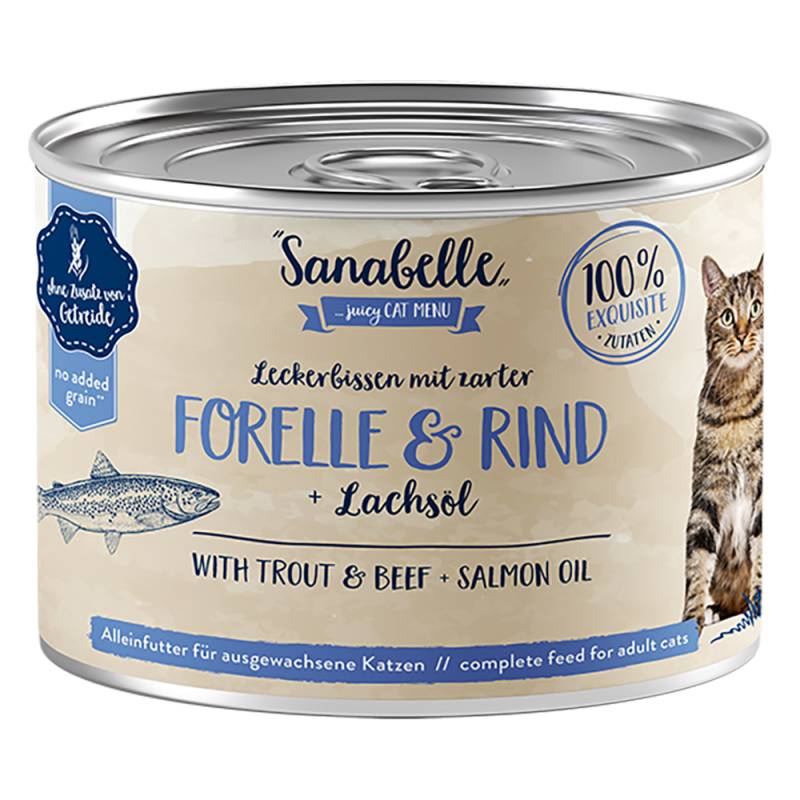 Sanabelle All Meat 6 x 195 g - Forelle & Rind von Sanabelle