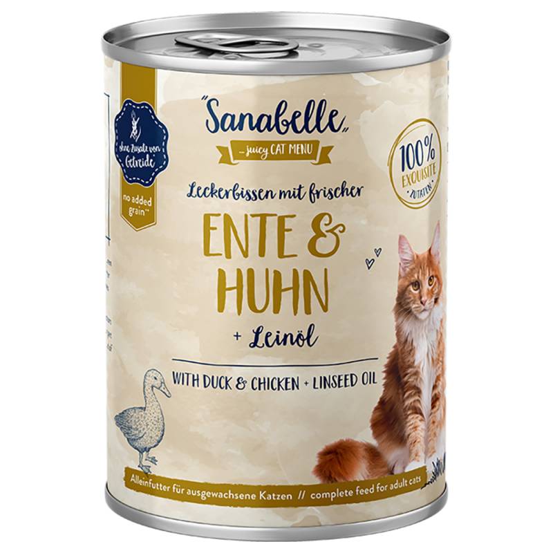 Sanabelle All Meat 6 x 400 g - Ente & Huhn von Sanabelle