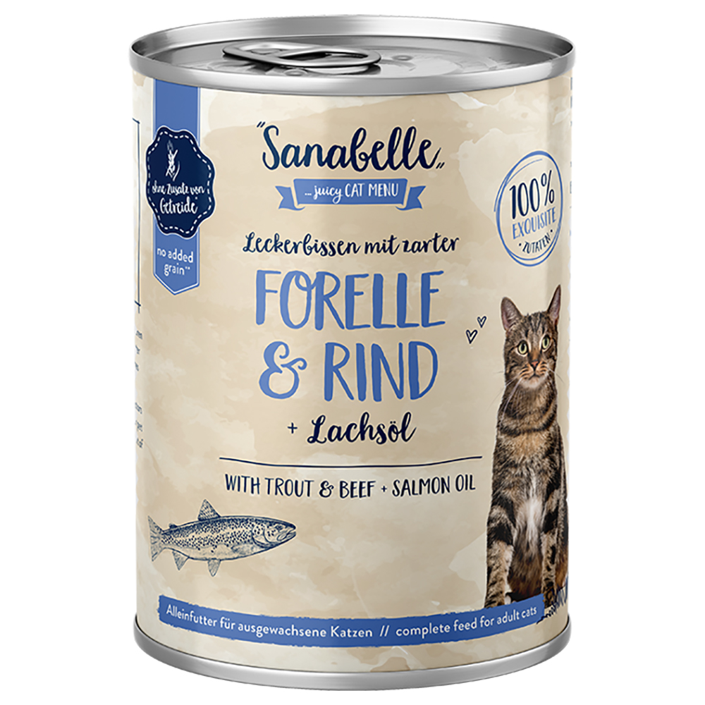 Sanabelle All Meat 6 x 400 g - Forelle & Rind von Sanabelle