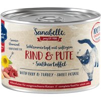 Sanabelle Fleisch in Soße 6 x 180 g - Rind & Pute von Sanabelle