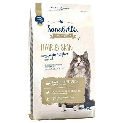 Sanabelle Hair & Skin ausgewogenes Trockenfutter für ausgewachsene Katzen, 2 x 10 kg von Sanabelle