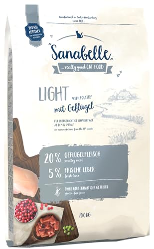 Sanabelle Light | Katzentrockenfutter mit vermindertem Energiergehalt für übergewichtige Katzen | 4 x 2 kg von Sanabelle