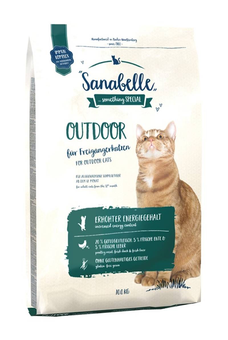 Sanabelle Outdoor Ente Katzentrockenfutter 10 Kilogramm