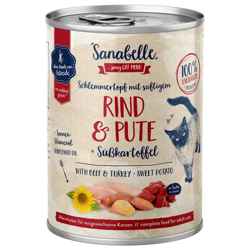 Sanabelle Schlemmertopf mit Rind & Pute 12x380g von Sanabelle