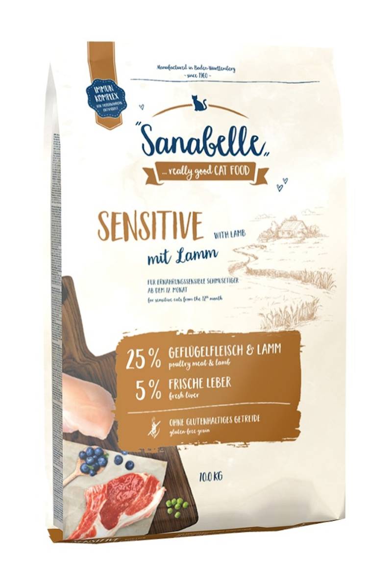 Sanabelle Sensitive mit Lamm Katzentrockenfutter 10 Kilogramm