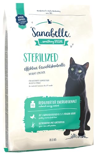 Sanabelle Sterilized | Katzentrockenfutter mit vermindertem Energiegehalt für übergewichtige & kastrierte Katzen | 4 x 2 kg von Sanabelle