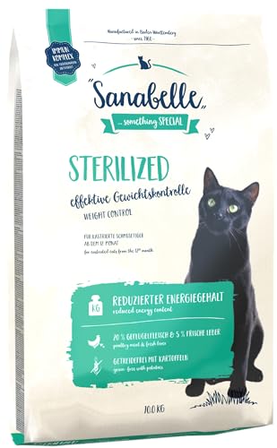 Sanabelle Sterilized | Katzentrockenfutter mit vermindertem Energiegehalt für übergewichtige & kastrierte Katzen | 6 x 400 g von Sanabelle