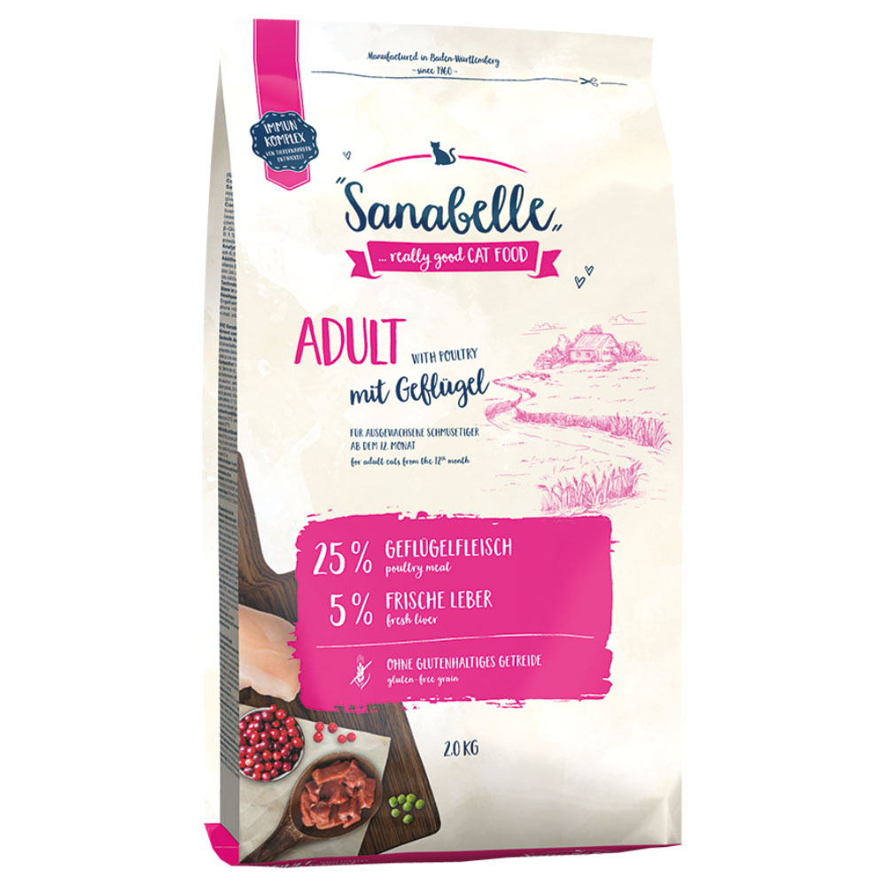 Sparpaket Sanabelle 2 x 2 kg - Adult mit Geflügel von Sanabelle