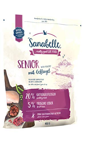 Spende - Sanabelle Senior, Katzentrockenfutter für ältere Katzen ab dem 8. Lebensjahr, 6 x 400 g von Sanabelle