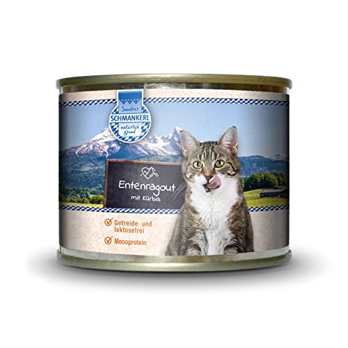 Sandras Schmankerl Nassfutter für Katzen Entenragout 6 x 200g. | getreidefrei | zuckerfrei | Monoprotein von Sandra's SCHMANKERL natürlich g'sund