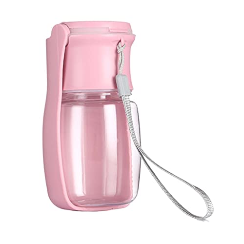 Tragbare Hundewasserflaschen für Spaziergänge, 350 ml Faltbare Hundewasserflaschen für Reisen im Freien, auslaufsicherer Abs-Trinkspender, Wassertränke für Haustiere für jede Familie (rosa) von Sanfiyya