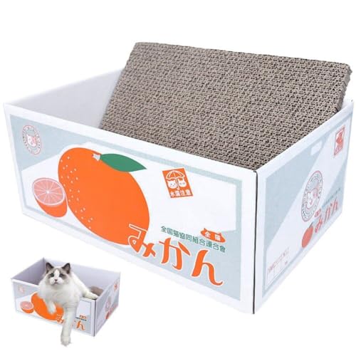 Cat Cardboard Croboper, Cat Pardboard House Kratzerpolster Wellkarton Cat Crockers Lounge Für Katzen Kaninchen Hasen von Sanfly