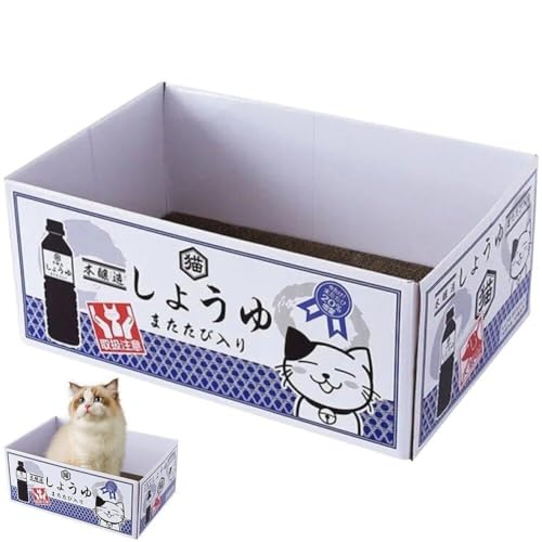 Cat Cardboard Croboper, Cat Pardboard House Kratzerpolster Wellkarton Cat Crockers Lounge Für Katzen Kaninchen Hasen von Sanfly