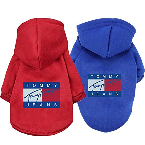 Sangrl 2 Stück Hundemantel für kleine Hunde,Große Hunde Kapuzenpullover,mittelgroße Hunde Pullover hundewintermantel,Hundejacke S-9XL von Sangrl