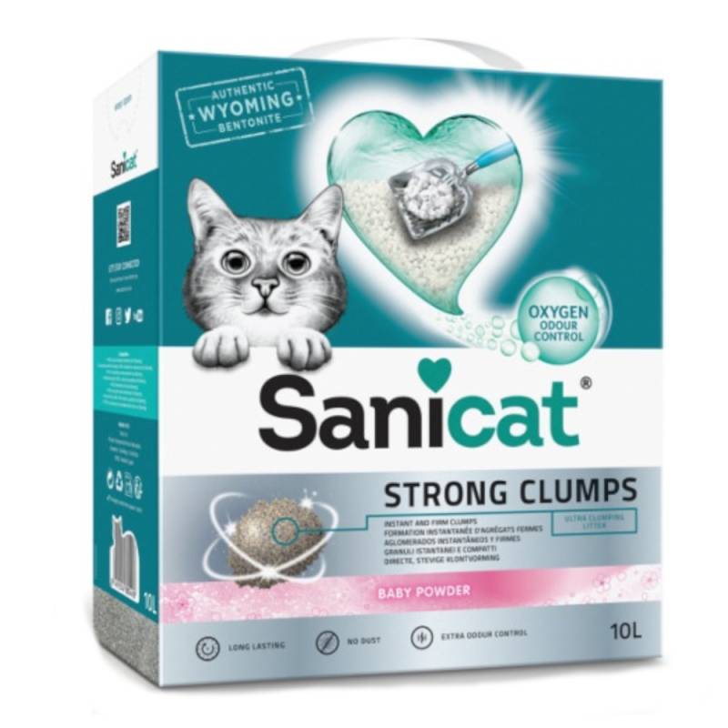 2 x 10 l Sanicat Katzenstreu zum Sonderpreis! - Strong Clumps von Sanicat