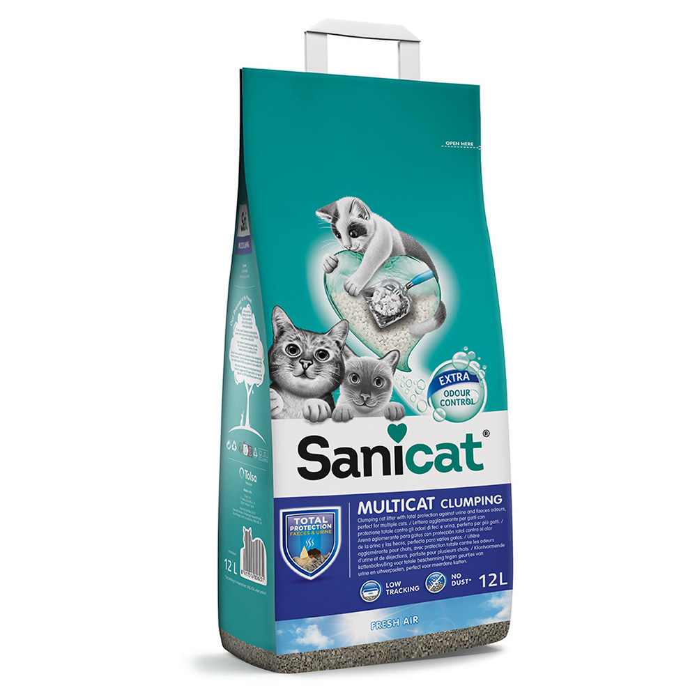 2 x Sanicat Katzenstreu zum Sonderpreis! - Clumping Multicat 2 x 12 l von Sanicat