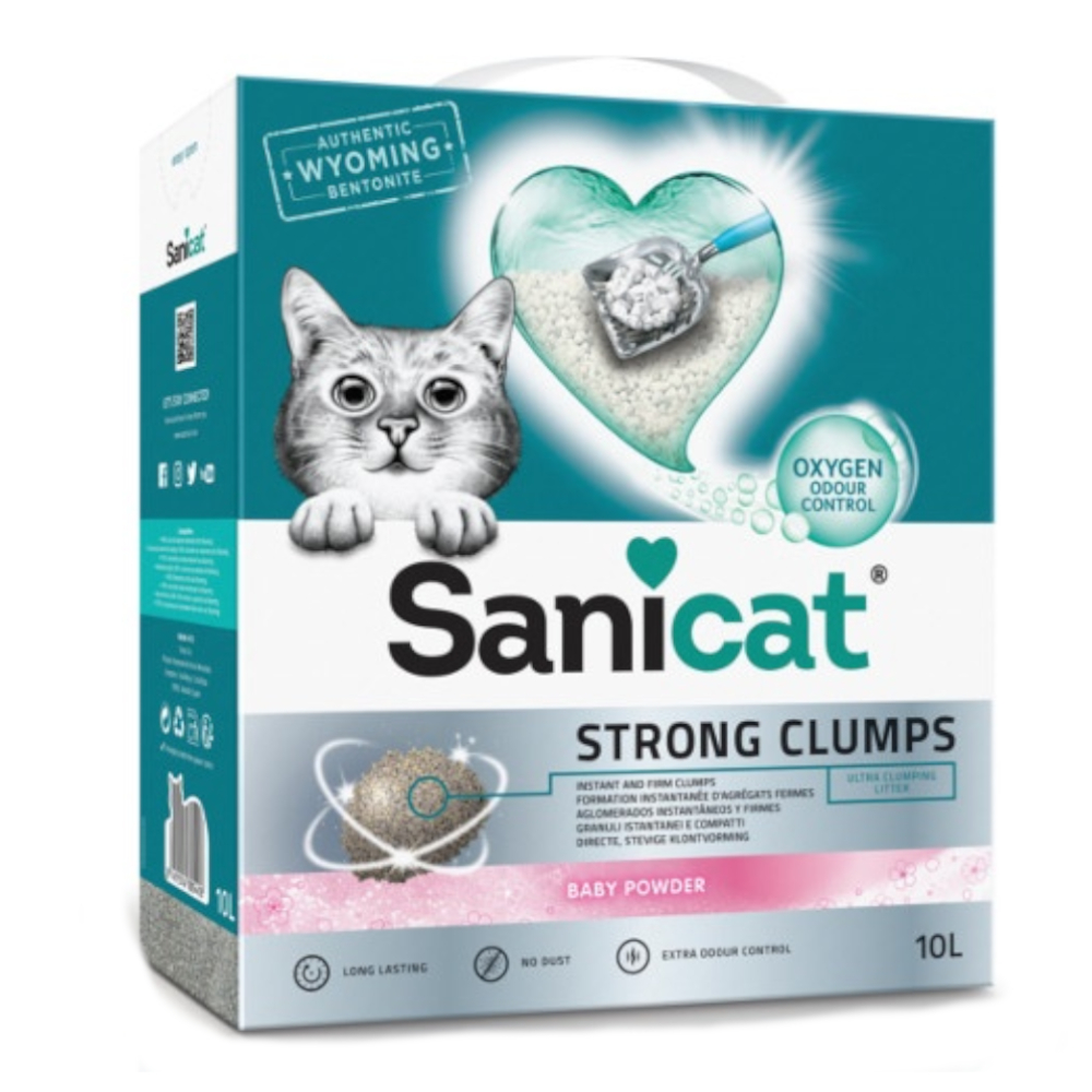 2 x Sanicat Katzenstreu zum Sonderpreis! - Strong Clumps Klumpende 2 x 10 l von Sanicat