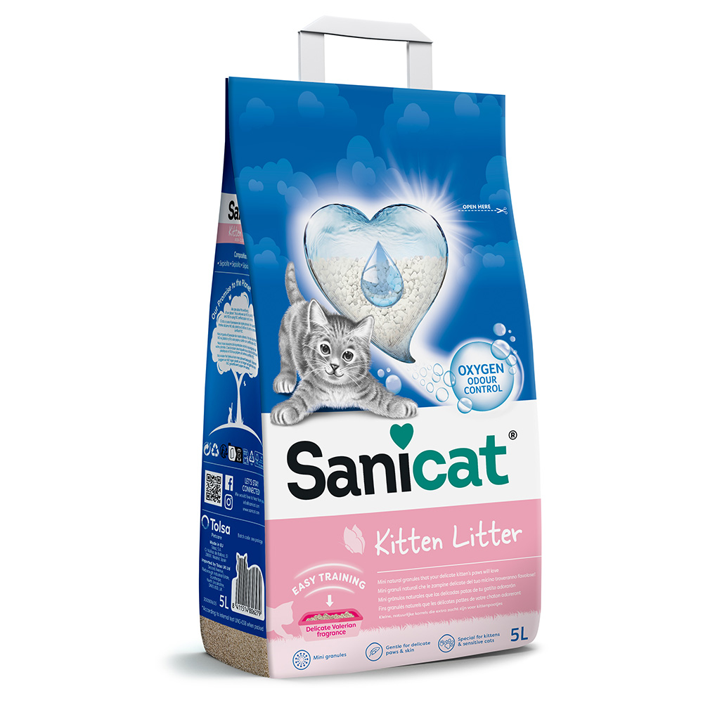 4 + 1 gratis! 5 x 5 l Sanicat Kitten - 5 x 5 l von Sanicat