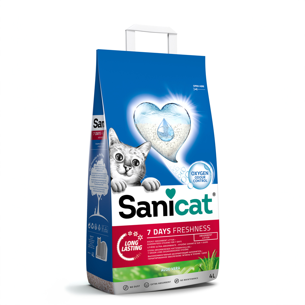 Sanicat 7 Days Aloe Vera Katzenstreu - 4 l von Sanicat