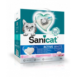 Sanicat Active White Lotus Flower Katzenstreu 10 Liter von Sanicat