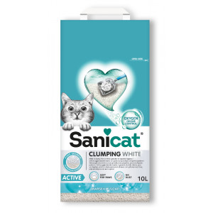 Sanicat Clumping White Active Marseille-Seife Katzenstreu 10 Liter von Sanicat