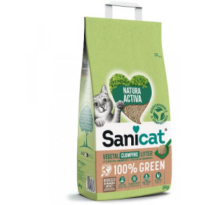 Sanicat Natura Activa 100% Green Katzenstreu 3 x 5 kg von Sanicat