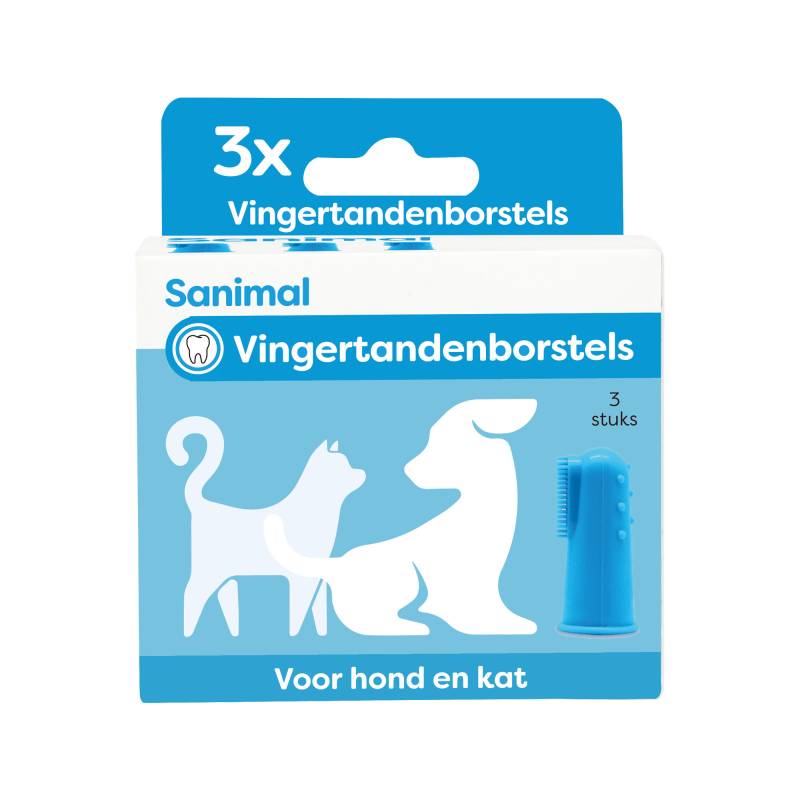 Sanimal Fingerzahnbürsten - 3 St von Sanimal