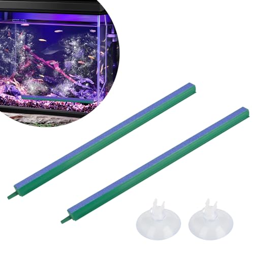 2 Stück Luftstein Bar Bubble Diffusor Set 12 Zoll Fish Tank Luftblase mit Saugnäpfen Air Stone Bar Hydroponik für Aquarium von Sankoly