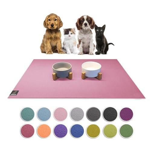 SANOZOO® - Napfunterlage, Öko-TEX - Made in Germany - rutschfeste Futtermatte für Hunde & Katzen, 80 x 140 cm Rosa von SanoZoo