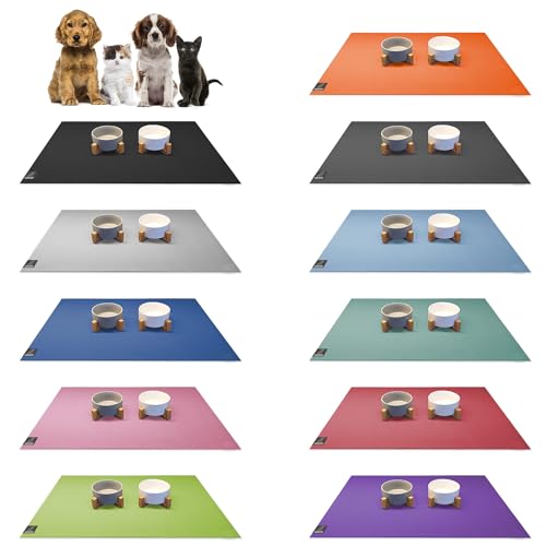 SanoZoo® Napfunterlage - Öko-TEX - Made in Germany - rutschfeste Futtermatte für Hunde & Katzen 30x40cm Lila, wasserfest von SanoZoo