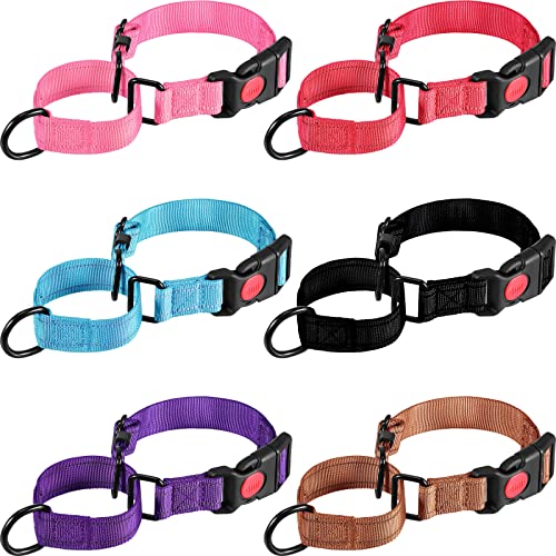 Martingale-Hundehalsband, mehrfarbig, Nylon, verstellbar, mit Schnalle, kleines Trainingshalsband für Hunde, Welpen, Würgehalsband, für Hunde, Welpen, Training, 6 Stück von Sanwuta