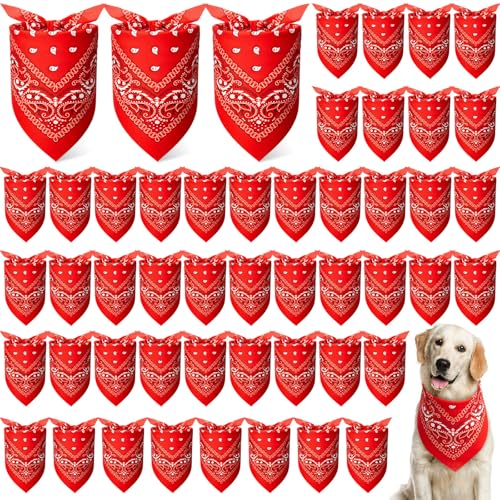 Sanwuta Hundehalstücher mit Paisleymuster, Uni, Paisleymuster, Dreieckstücher für Hunde, buntes Cowboy-Halstuch, Bandana, verstellbares Haustier-Schal für Welpen, kleine, mittelgroße und große von Sanwuta