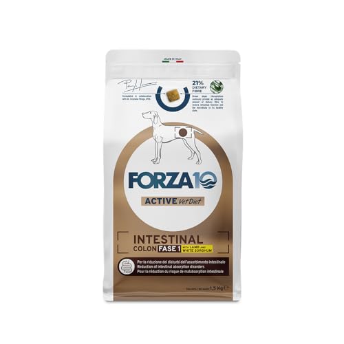 Forza 10 Intestinal Colon Phase 1 mit Lamm und weißem Sorghum, Trockenfutter für Hunde mit Darmproblemen und Kolytika, 1,5 kg von Sanypet