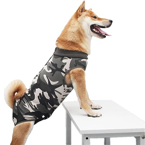 Hunde Chirurgie Erholung Anzug, Medizinisches Haustier Shirt, nach der Operation Hund Katze Erholung Onesie (XL, Tarnung) von Sarekung