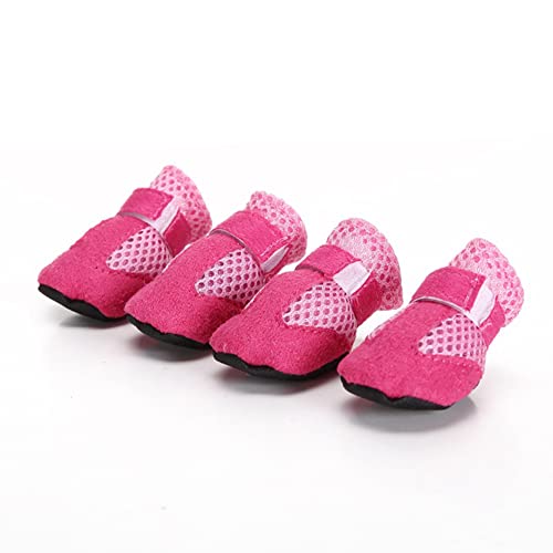 Hundeschuhe Mesh atmungsaktive Komfortschuhe mit weicher Sohle für Hunde, Bichon Teddy Haustierschuhe Hundestiefel wasserdicht rutschfest (Packung mit 8) von SMDARROY