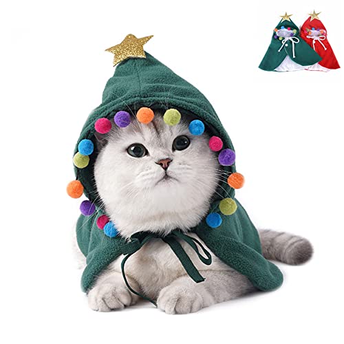 Sarekung Lustiges Haustier Kostüm, Halloween Weihnachts Feiertags Party Cosplay Haustier Umhang Haustier Kleidung, niedliches Welpen Katzen Anzieh Zubehör von Sarekung