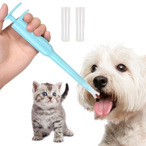 Sarini Pet Pill Dispenser-Pet Piller Gun Oral Tablet Capsule, Pet Pill Plunger Popper with Pusher Pet Pill Feeder for Dogs Cats and Small Animals (Blue) von Sarini