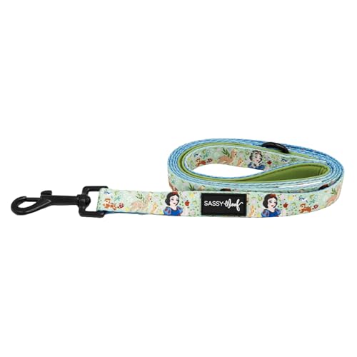 Sassy Woof Disney Princess Snow White Hundeleine, 152,4 cm, mit Neopren-gepolstertem Griff, bequem, langlebig und stilvoll für kleine bis große Hunde, offizielles Lizenzprodukt von Sassy Woof